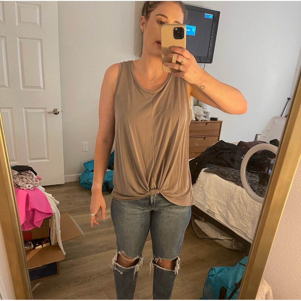 Pink Lily Stunning Vision Tank - Brown